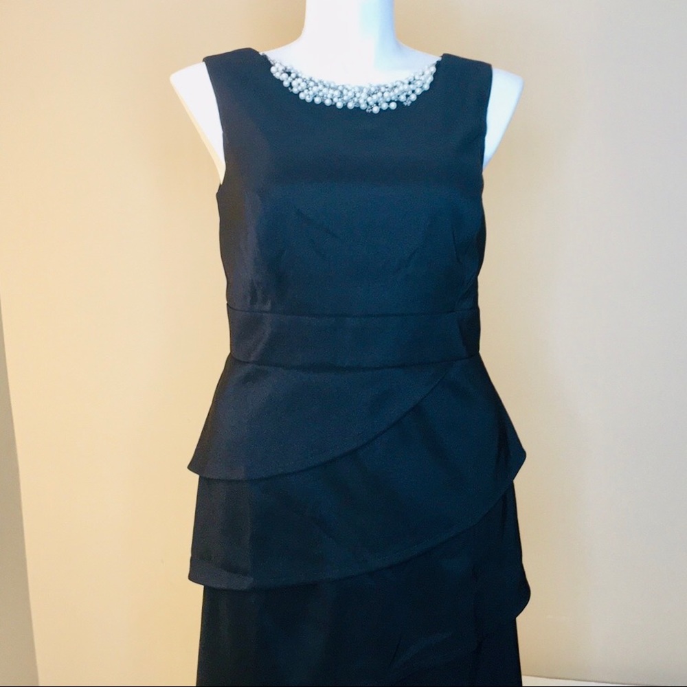 Womens Black Blingy Sheath Dress Plus Size Stretch - Picture 11 of 14